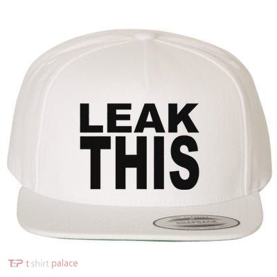 Leak This Funny Wool Snapback Cap