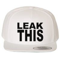 Leak This Funny Wool Snapback Cap
