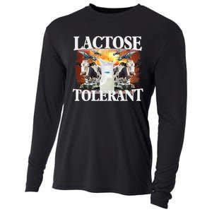 Lactose Tolerant Funny Trending Cooling Performance Long Sleeve Crew