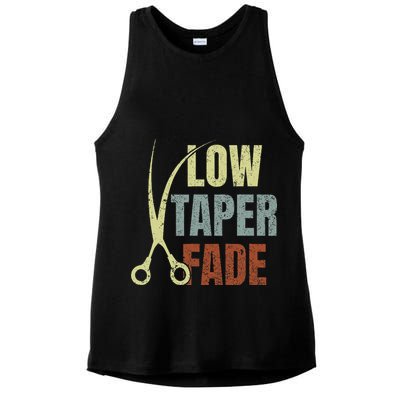 Low Taper Fade Meme Hair Scissors Vintage Ladies PosiCharge Tri-Blend Wicking Tank