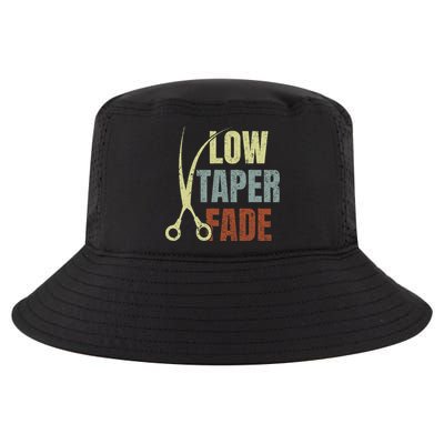 Low Taper Fade Meme Hair Scissors Vintage Cool Comfort Performance Bucket Hat