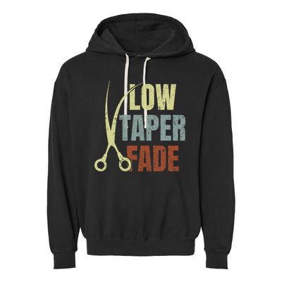 Low Taper Fade Meme Hair Scissors Vintage Garment-Dyed Fleece Hoodie