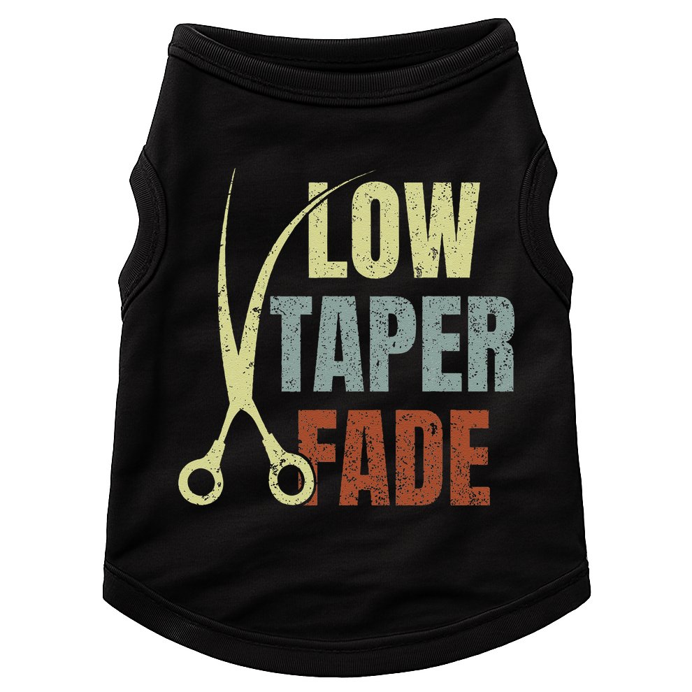 Low Taper Fade Meme Hair Scissors Vintage Doggie Tank