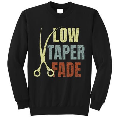 Low Taper Fade Meme Hair Scissors Vintage Sweatshirt
