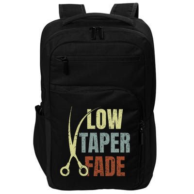Low Taper Fade Meme Hair Scissors Vintage Impact Tech Backpack