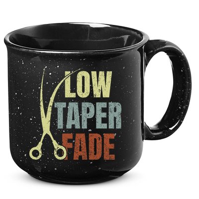 Low Taper Fade Meme Hair Scissors Vintage 15oz Campfire Ceramic Mug