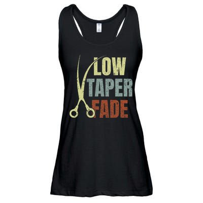 Low Taper Fade Meme Hair Scissors Vintage Ladies Essential Flowy Tank