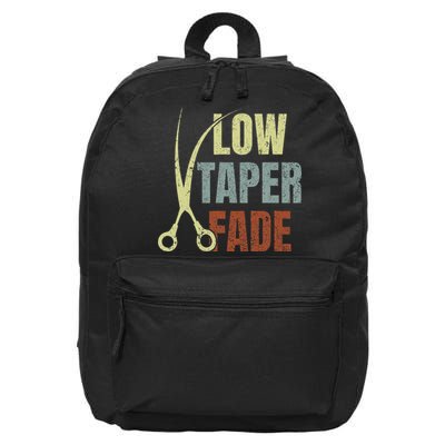 Low Taper Fade Meme Hair Scissors Vintage 16 in Basic Backpack