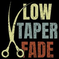 Low Taper Fade Meme Hair Scissors Vintage Poster