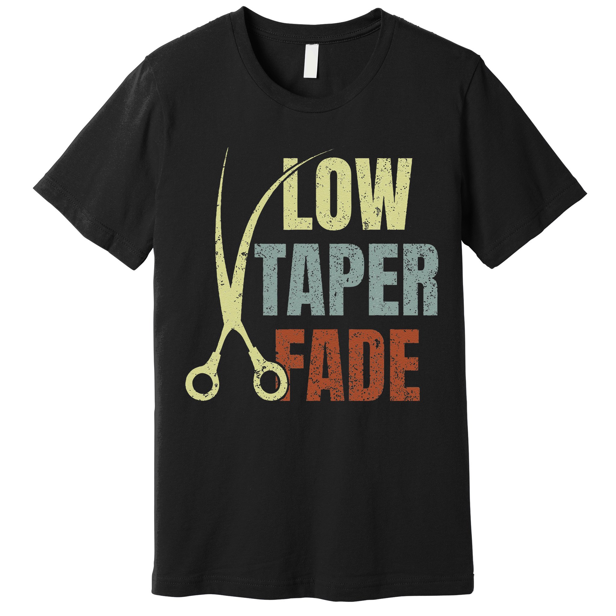 Low Taper Fade Meme Hair Scissors Vintage Premium T-Shirt