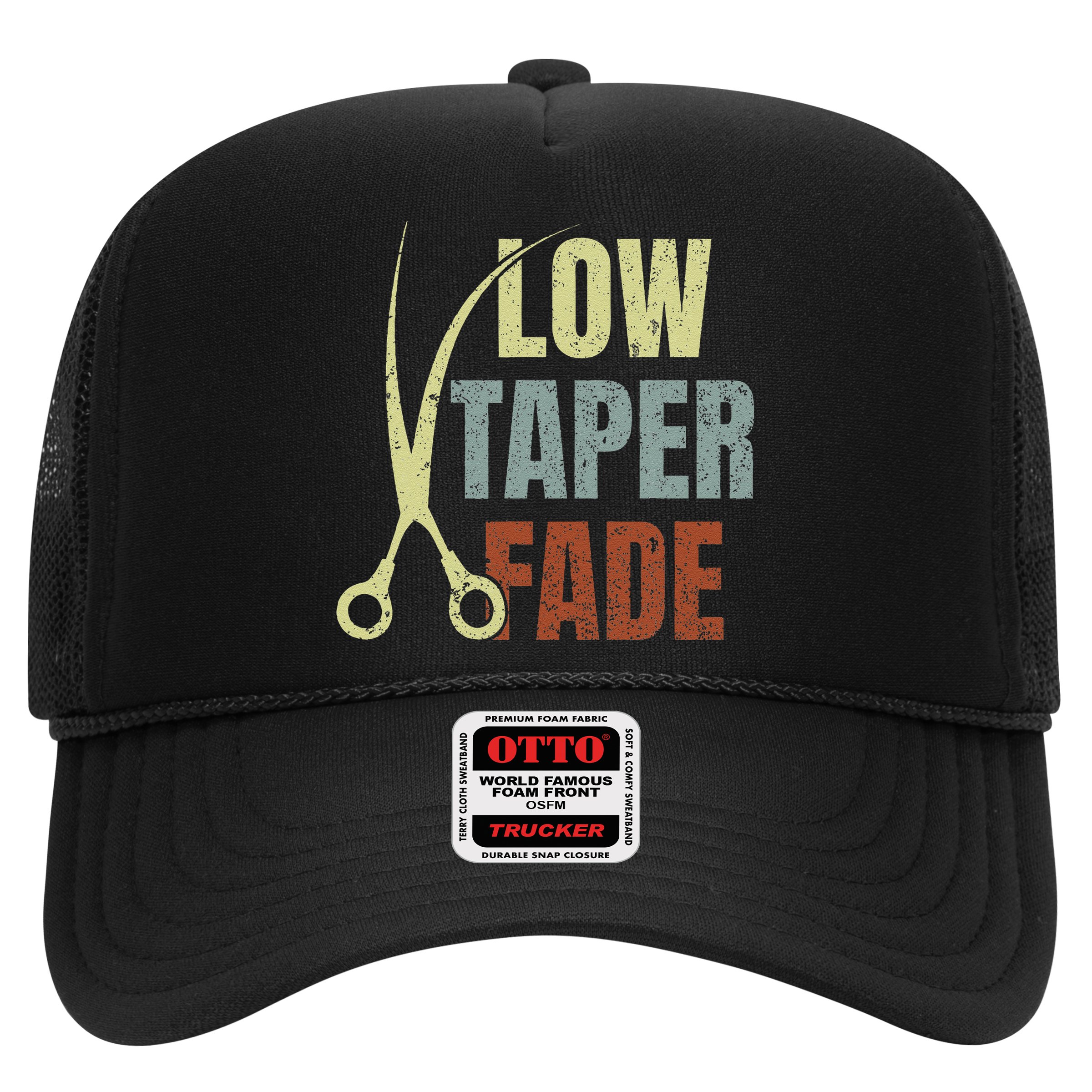 Low Taper Fade Meme Hair Scissors Vintage Hat
