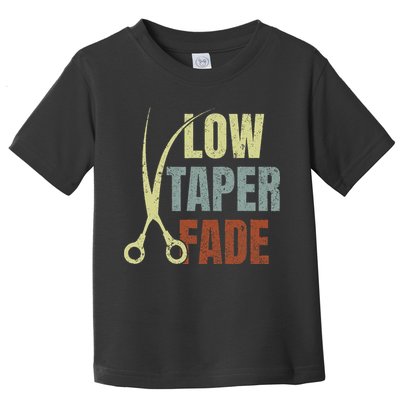 Low Taper Fade Meme Hair Scissors Vintage Toddler T-Shirt