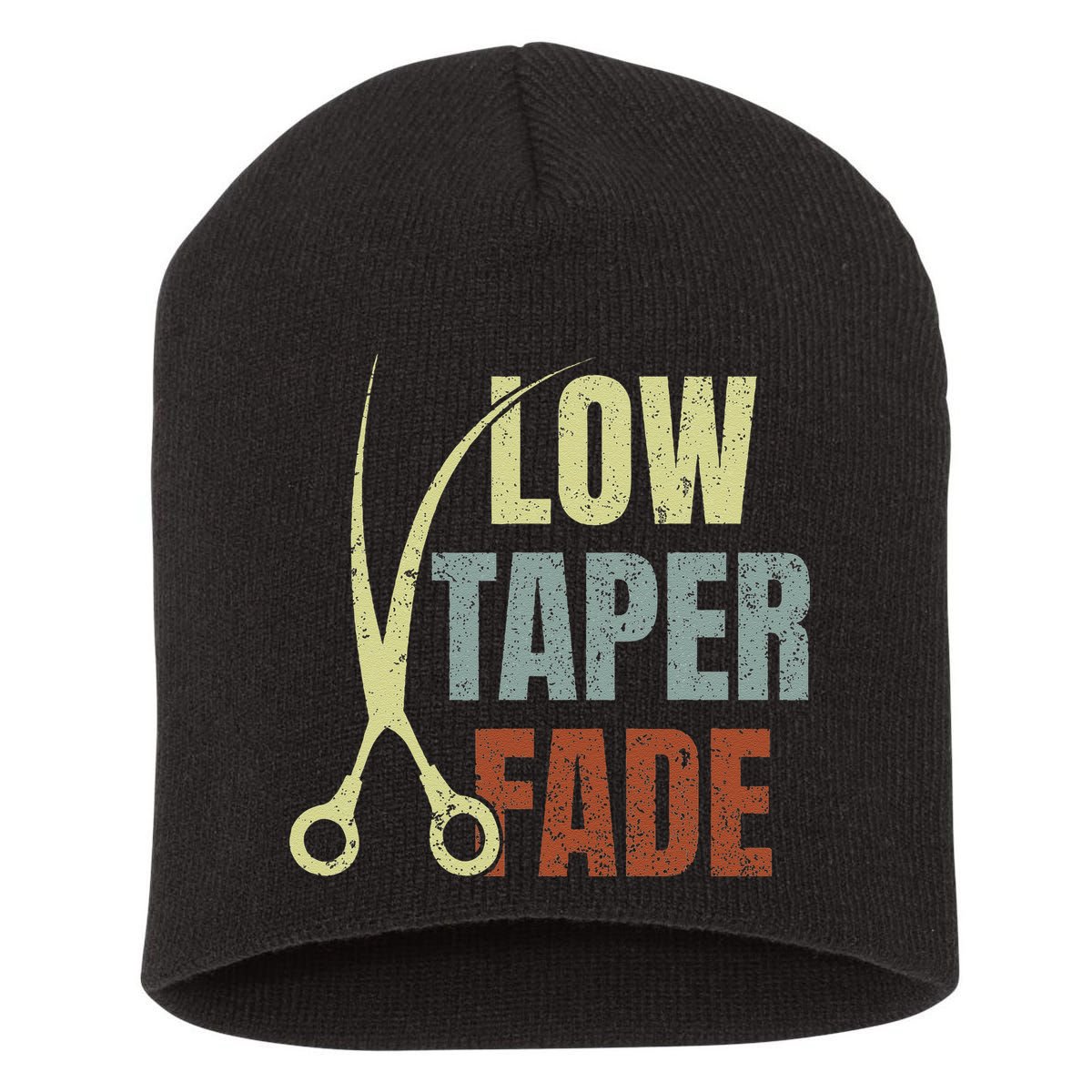 Low Taper Fade Meme Hair Scissors Vintage Short Acrylic Beanie