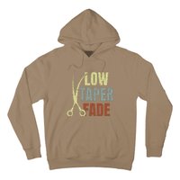 Low Taper Fade Meme Hair Scissors Vintage Hoodie