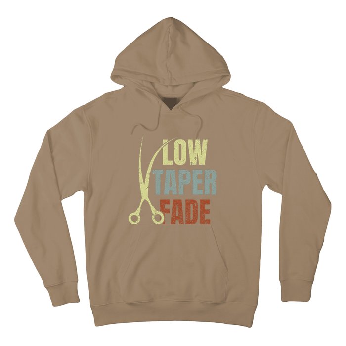 Low Taper Fade Meme Hair Scissors Vintage Hoodie