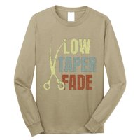 Low Taper Fade Meme Hair Scissors Vintage Long Sleeve Shirt