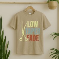 Low Taper Fade Meme Hair Scissors Vintage T-Shirt