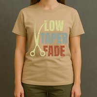Low Taper Fade Meme Hair Scissors Vintage T-Shirt