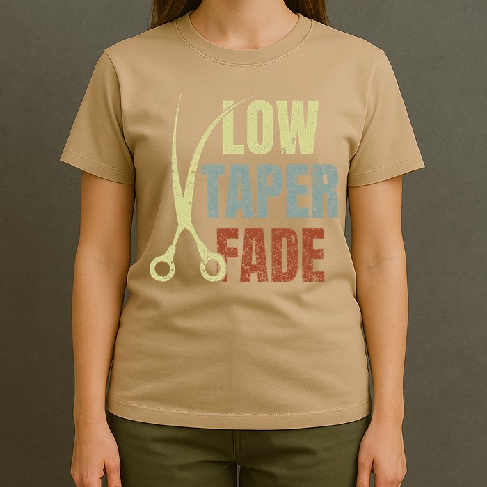 Low Taper Fade Meme Hair Scissors Vintage T-Shirt