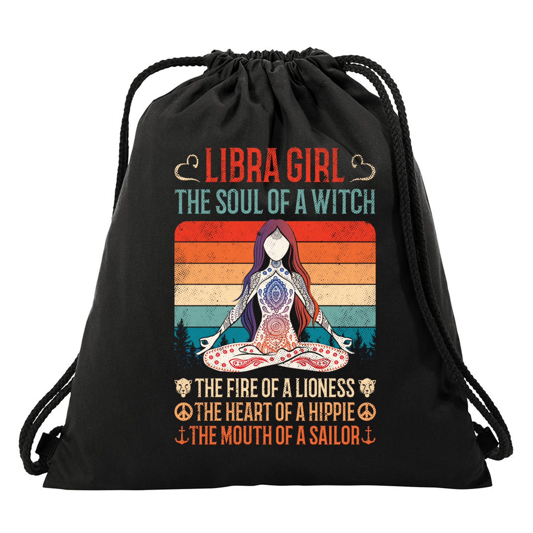 Libra Traits Facts Horoscope Zodiac Astrological Sign Meaningful Gift Drawstring Bag