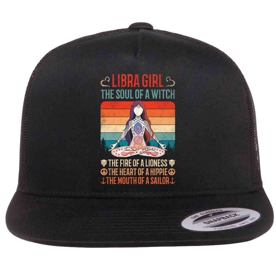 Libra Traits Facts Horoscope Zodiac Astrological Sign Meaningful Gift Flat Bill Trucker Hat