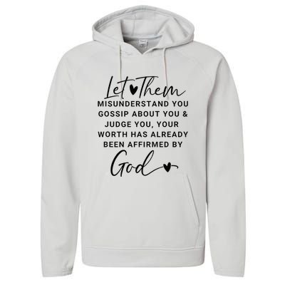 Let Them For Women Christian Performance Fleece Hoodie