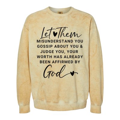 Let Them For Women Christian Colorblast Crewneck Sweatshirt