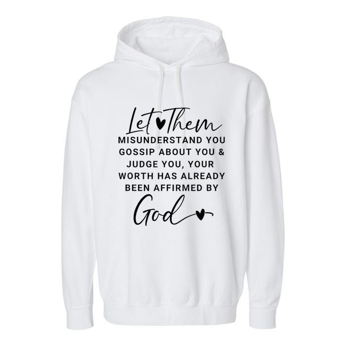 Let Them For Women Christian Garment-Dyed Fleece Hoodie