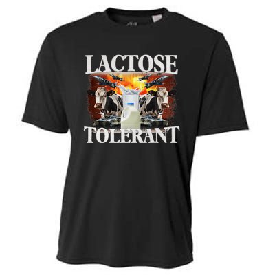 Lactose Tolerant Funny Trending Meme Cooling Performance Crew T-Shirt