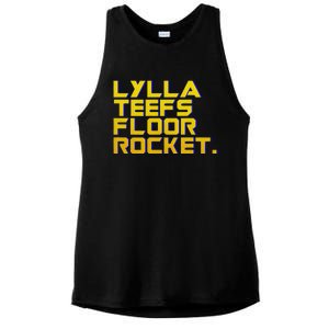 Lylla Teefs Floor & Rocket. Vol 3 Retro Galaxy Style Ladies PosiCharge Tri-Blend Wicking Tank