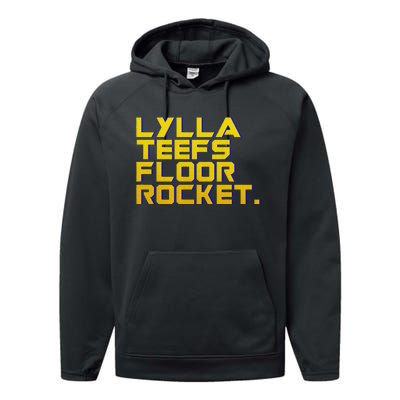 Lylla Teefs Floor & Rocket. Vol 3 Retro Galaxy Style Performance Fleece Hoodie