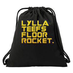 Lylla Teefs Floor & Rocket. Vol 3 Retro Galaxy Style Drawstring Bag