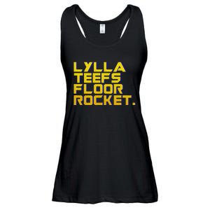 Lylla Teefs Floor & Rocket. Vol 3 Retro Galaxy Style Ladies Essential Flowy Tank