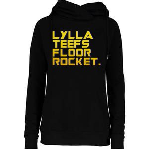 Lylla Teefs Floor & Rocket. Vol 3 Retro Galaxy Style Womens Funnel Neck Pullover Hood