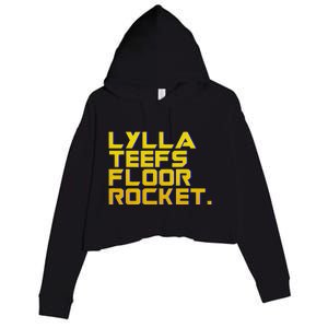 Lylla Teefs Floor & Rocket. Vol 3 Retro Galaxy Style Crop Fleece Hoodie