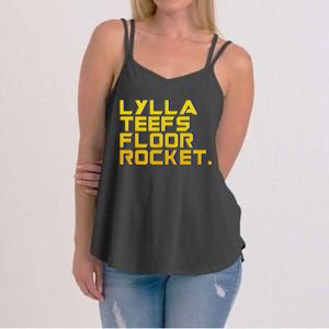 Lylla Teefs Floor & Rocket. Vol 3 Retro Galaxy Style Women's Strappy Tank