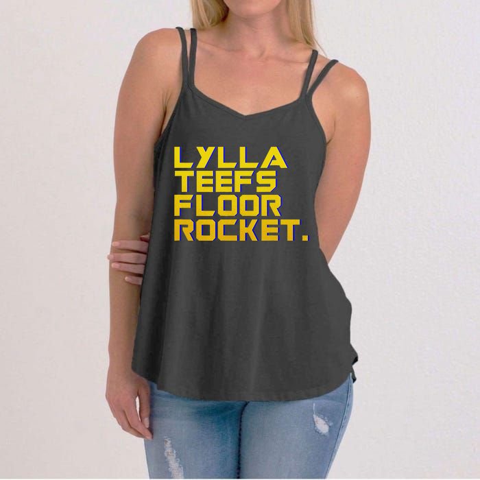 Lylla Teefs Floor & Rocket. Vol 3 Retro Galaxy Style Women's Strappy Tank