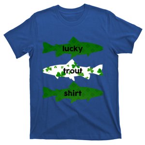 Lucky Trout Fly Fishing St Patrick's Day Shamrock Gift T-Shirt