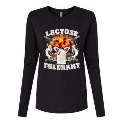 Lactose Tolerant Funny Trending Meme Womens Cotton Relaxed Long Sleeve T-Shirt