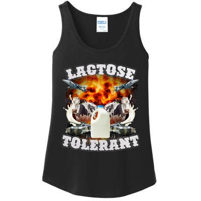 Lactose Tolerant Funny Trending Meme Ladies Essential Tank