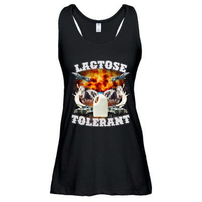 Lactose Tolerant Funny Trending Meme Ladies Essential Flowy Tank