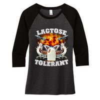 Lactose Tolerant Funny Trending Meme Women's Tri-Blend 3/4-Sleeve Raglan Shirt