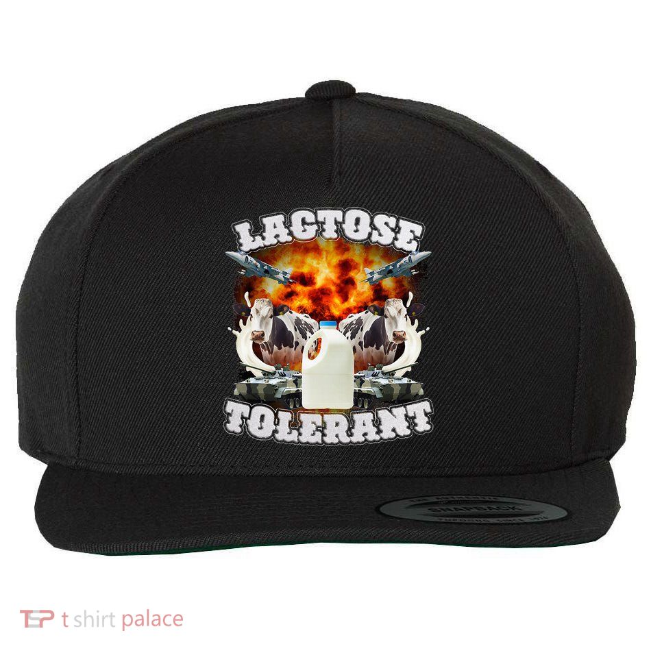 Lactose Tolerant Funny Trending Meme Wool Snapback Cap