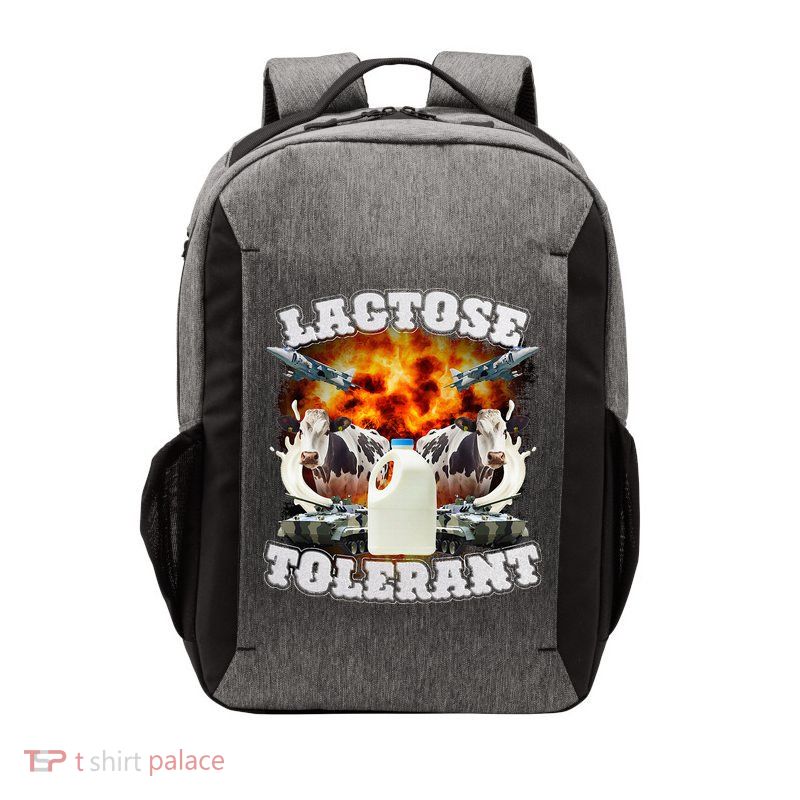 Lactose Tolerant Funny Trending Meme Vector Backpack