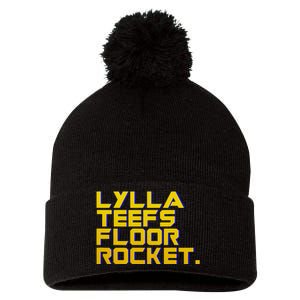 Lylla Teefs Floor & Rocket. Vol 3 Retro Galaxy Style Pom Pom 12in Knit Beanie