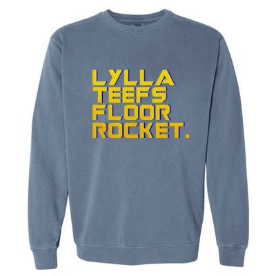 Lylla Teefs Floor & Rocket. Vol 3 Retro Galaxy Style Garment-Dyed Sweatshirt