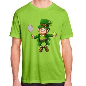 Leprechaun Tennis Funny St Patricks Day Sports Gift Adult ChromaSoft Performance T-Shirt