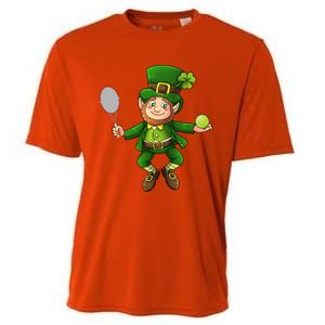 Leprechaun Tennis Funny St Patricks Day Sports Gift Cooling Performance Crew T-Shirt