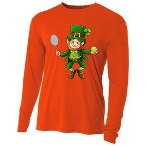 Leprechaun Tennis Funny St Patricks Day Sports Gift Cooling Performance Long Sleeve Crew