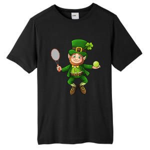 Leprechaun Tennis Funny St Patricks Day Sports Gift Tall Fusion ChromaSoft Performance T-Shirt